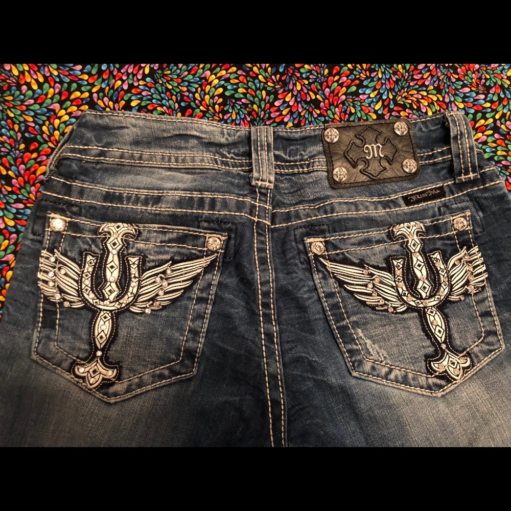 MISS ME Embellished Bootcut Jeans